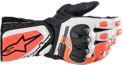 Alpinestars Sp-8 V3 Gloves Black White Red Fluo 1231 Alpinestars Sp-8 V3 Gloves Black White Red Fluo 1231
