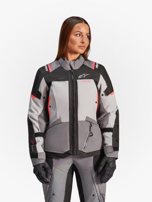 Alpinestars Stella Andes V4 Drystar Jacket Dk Gray Ice Gray Bk Coral Fl 9276