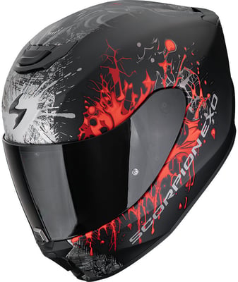 Scorpion EXO-391 Wolf Matt Black/Silver/Red