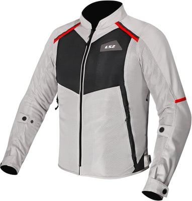 LS2 Breeze Man Jacket Grey Black Red LS2 Breeze Man Jacket Grey Black Red