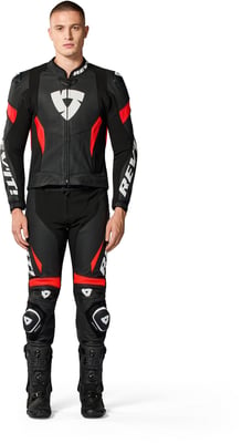REV'IT Argon 3 Combi Black/Neon Red