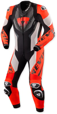 REV'IT Hyperspeed 3 One Piece Light Grey/Neon Red