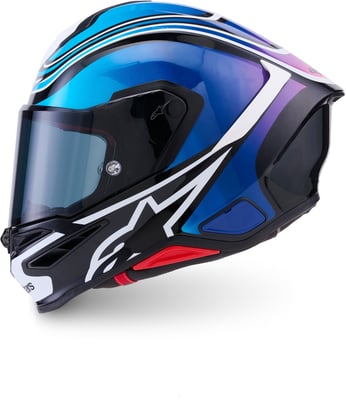 Alpinestars S-R7 Zeal Black Blue Pink Fluo White Glossy