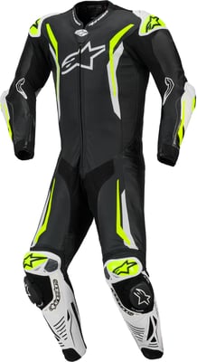 Alpinestars Gp Tech V5 1 Pc Lth Suit Racepak Black/White/Yellow Fluo