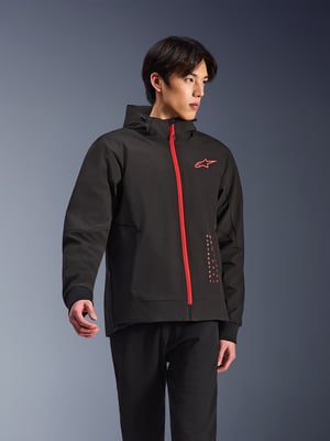 Alpinestars Radium Tech Motorhoodie Black/Bright Red