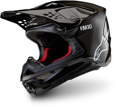 Alpinestars Supertech S-M10 Solid Black Glossy Carbon 1188