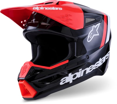 Alpinestars S-M3 Radium Black Red Fluo White Glossy 1553