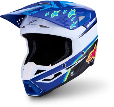 Alpinestars S-M3 Falcon Blue White Black Pink Fluo Yellow Fluo Glossy 7347