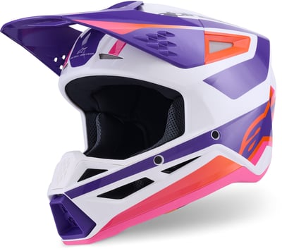 Alpinestars S-M3 Heat White Purple Pink Glossy 2052
