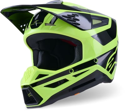 Alpinestars S-M3 Heat Yellow Fluo Black Glossy 5011