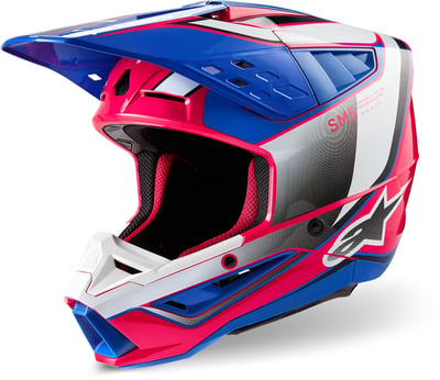 Alpinestars S-M5 Sail White Diva Pink Enamel Blue Glossy 2387