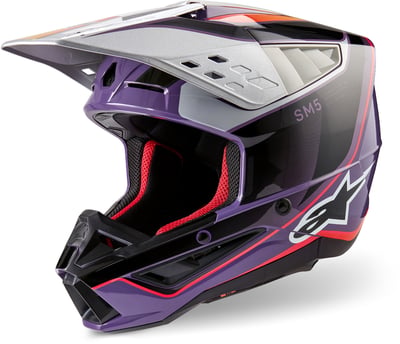 Alpinestars S-M5 Sail Violet Black Silver Glossy 3919