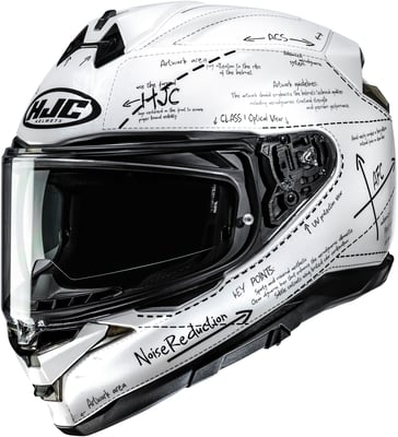 HJC F72 Odyssea White/Black 210