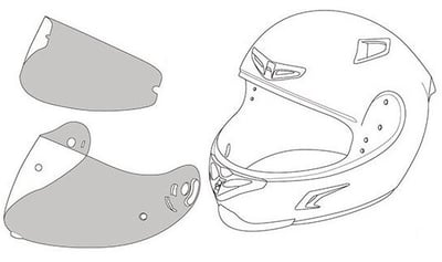 X-Lite Visor Convex X803, X802, X702, X661, X603 X-Lite Visor Convex X803, X802, X702, X661, X603