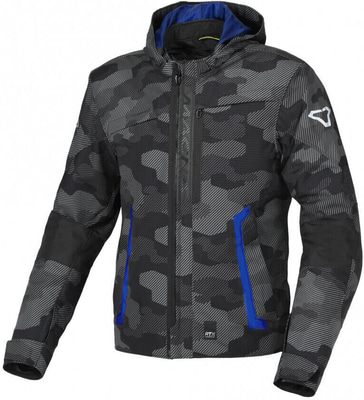 Macna Riggor Waterproof Jacket Black/Blue