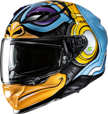 HJC F71 Monkey DJ Blue/Yellow 588