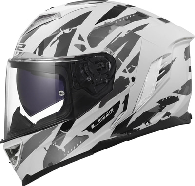 LS2 FF818 Storm III Kaos White Grey