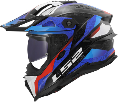 LS2 MX707 Explorer Evo Nivra White Blue Red