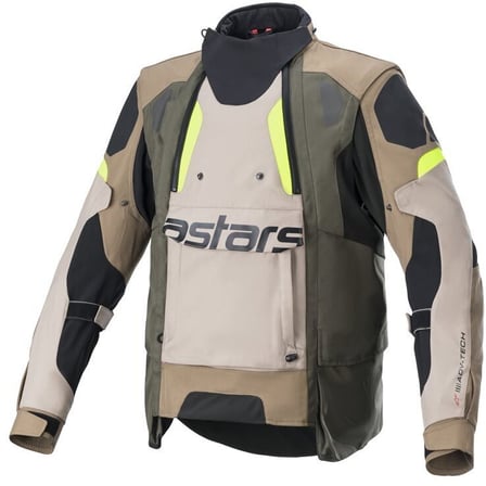 Alpinestars Halo Drystar Jacket Dark Khaki Sand Yellow Fluo 865 Alpinestars Halo Drystar Jacket Dark Khaki Sand Yellow Fluo 865