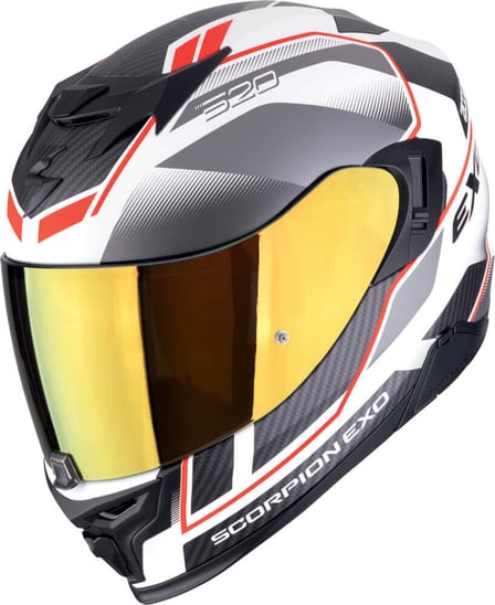 Scorpion EXO-520 EVO AIR Lena Matt White/Silver/Red