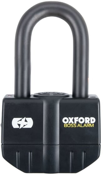 Oxford Boss Alarm 16mm Padlock Black ART4 LK484
