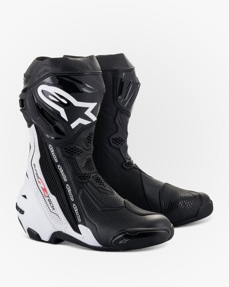 Alpinestars Supertech R Vented Boots Black/White 12