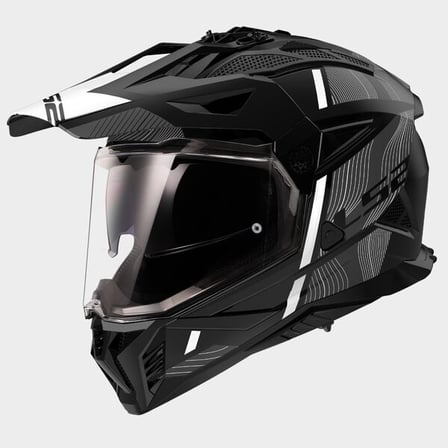 LS2 MX702 Pioneer II Hill Matt Black White