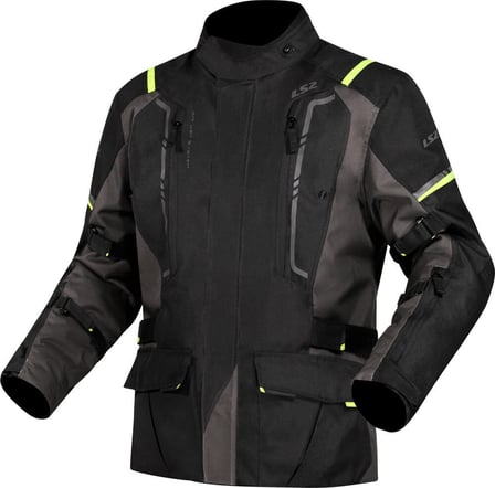 LS2 Narvik Man Jacket Grey Black H-V Yellow LS2 Narvik Man Jacket Grey Black H-V Yellow