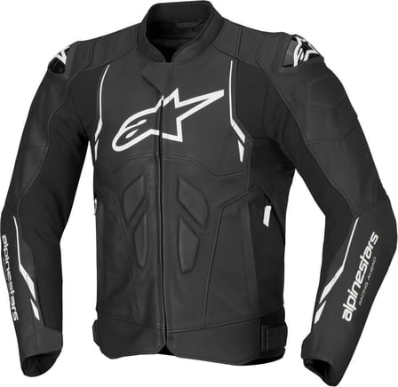 Alpinestars Dusk Leather Jacket Black/White 12 Alpinestars Dusk Leather Jacket Black/White 12