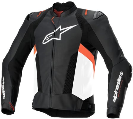 Alpinestars Missile V3 Airflow Leather Jacket Black White Red Fluo 1231