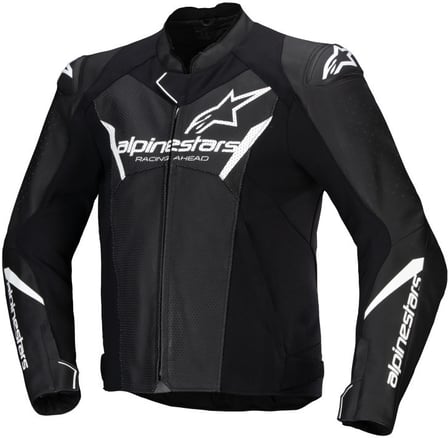 Alpinestars Faster V3 Airflow Leather Jacket Black White 12 Alpinestars Faster V3 Airflow Leather Jacket Black White 12