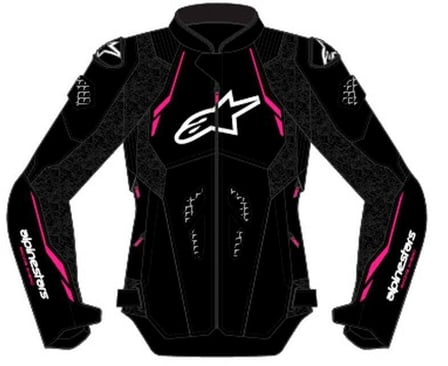 Alpinestars Stella Dusk Leather Jacket Black Diva Pink White 1836 Alpinestars Stella Dusk Leather Jacket Black Diva Pink White 1836