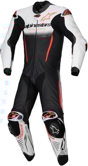Alpinestars Gp-R7 1Pc Leather Suit White Black Red Fluo 233 Alpinestars Gp-R7 1Pc Leather Suit White Black Red Fluo 233