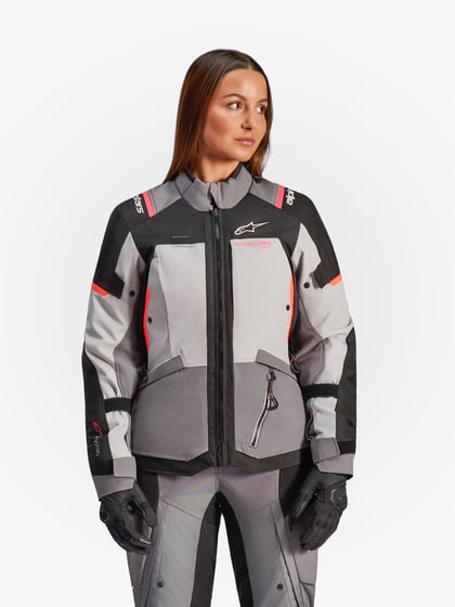 Alpinestars Stella Andes V4 Drystar Jacket Dk Gray Ice Gray Bk Coral Fl 9276
