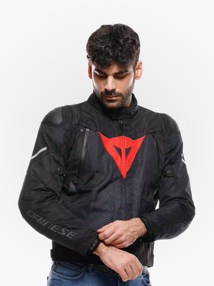 Dainese Super Sprint D-Dry Jacket Black/Black/Red-Lava H43