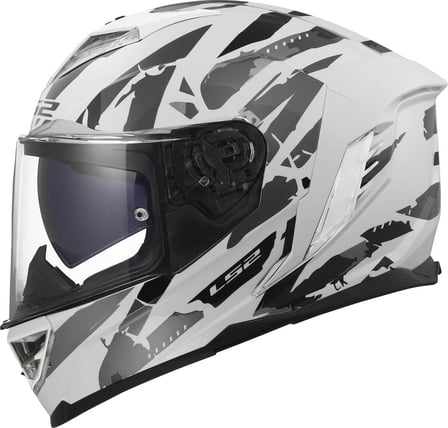 LS2 FF818 Storm III Kaos White Grey