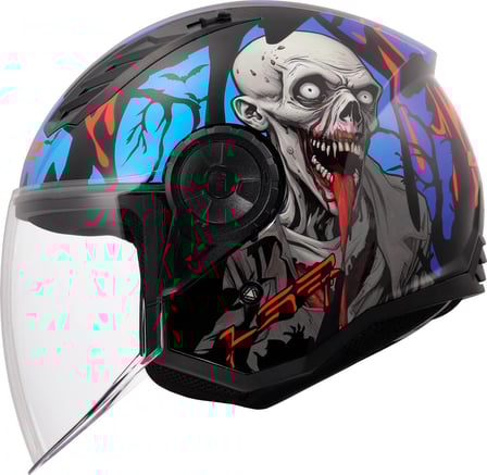 LS2 OF616 Airflow II Zombie Ii Black Red Blue-06