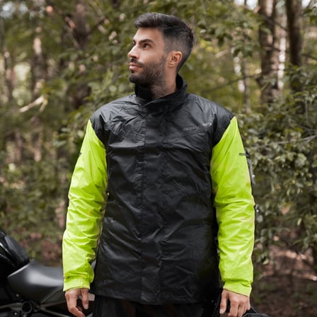 Rebelhorn Rain Two-Piece Waterproof Suit Black/Fluo Yellow
