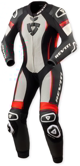REV'IT Xena 4 Ladies One Piece White/Neon Red