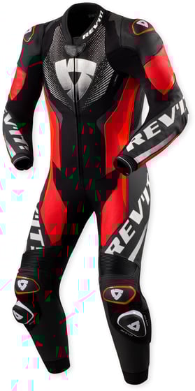 REV'IT Hyperspeed 3 One Piece Black/Neon Red