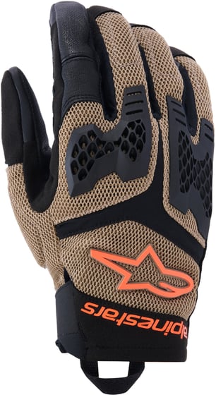 Alpinestars Manti Air Gloves Dark Khaki/Black/Orange Fluo