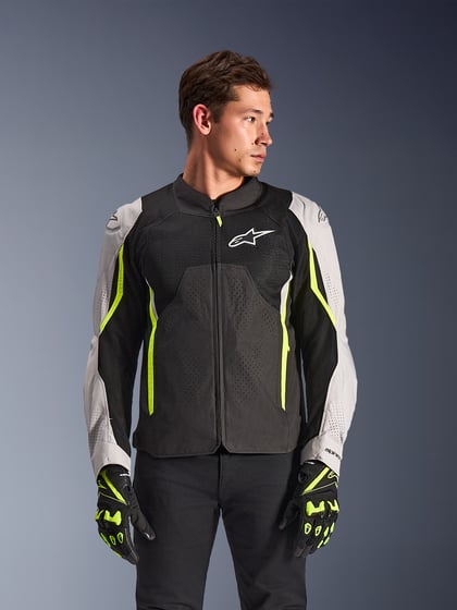 Alpinestars Ast V3 Air Jacket Black/Silver/Yellow Fluo