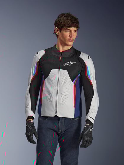 Alpinestars Ast V3 Air Jacket Silver/Deep Blue/Bright Red