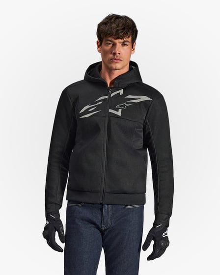 Alpinestars Chrome Superairflow Motorhoodie Black/Dark Gray/White