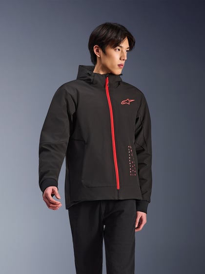 Alpinestars Radium Tech Motorhoodie Black/Bright Red