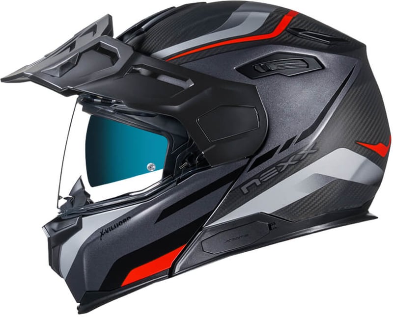 NEXX X.VILIJORD Hiker Grey/Red Matt - Voordeelhelmen.nl