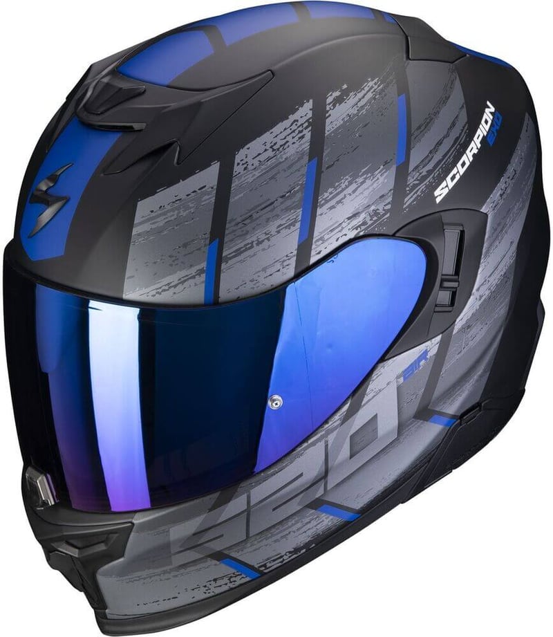 v125用ブラックデビルマスク+v125用虹青カプラー付き scorpion-exo-520-evo-air-maha-