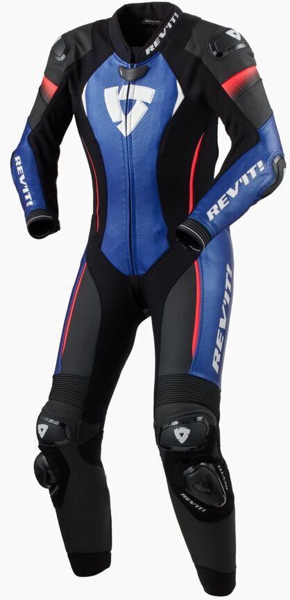 REV'IT Xena 4 Ladies Onepiece Black/Blue - Voordeelhelmen.nl