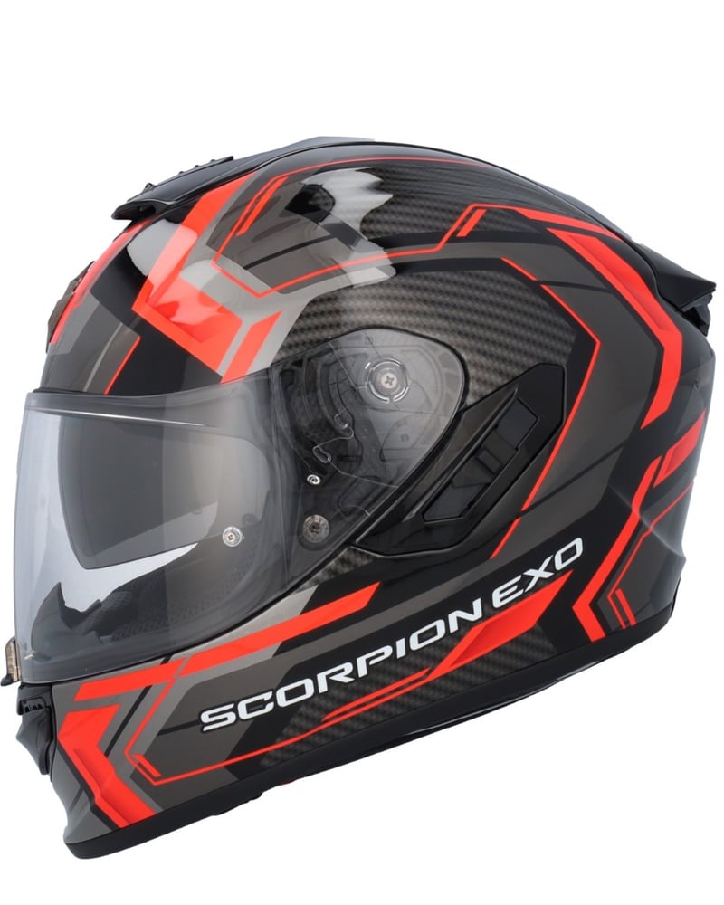 Scorpion EXO-1400 EVO 2 AIR Linart Black/Red - Voordeelhelmen.nl
