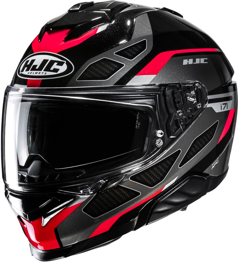 いさ HJC i71 Zest Black/Red 183 - Voordeelhelmen.nl